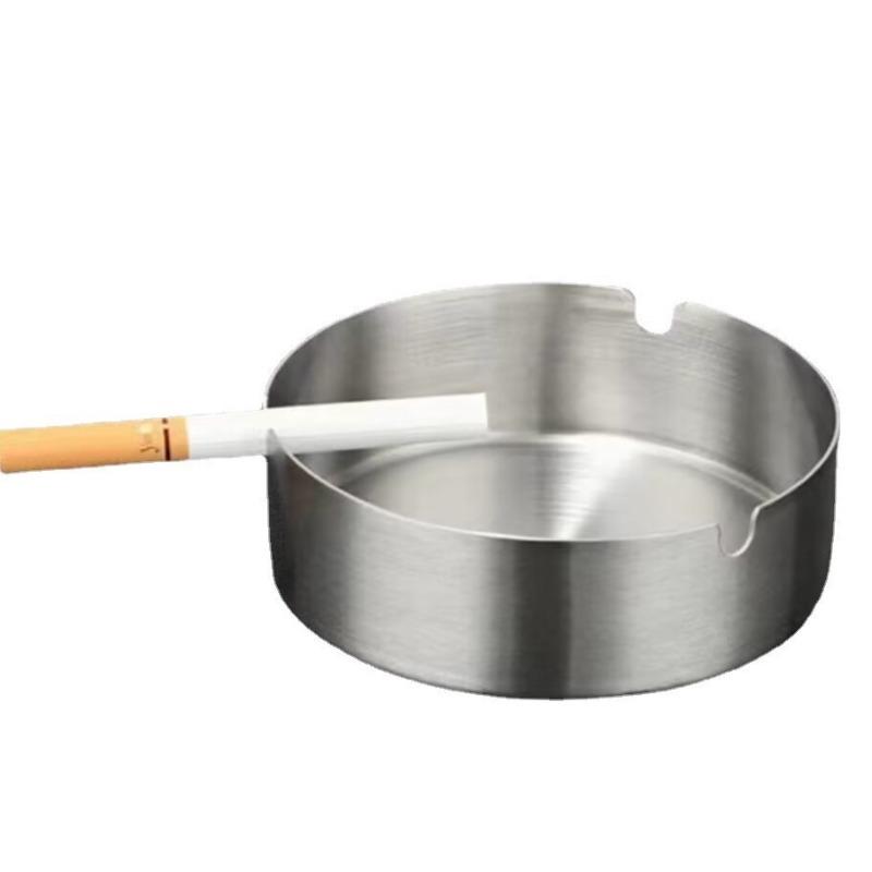 Stainless Steel Ashtray, Creative Household Ashtray, Hotel and Restaurant Special Ashtray, Large-capacity Ash Storage Tray