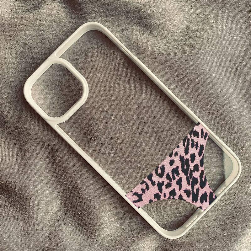 Funny Leopard Prints Panties Clear Phone Case for IPhone 16 15 13 14 12 17 Pro Max 16E INS Creative Y2K Shockproof Back Cover