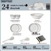 UO_SO Modern Cream Style Underglaze Ceramic Dinnerware Set