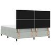 Box Spring Bed with Headboard Light Grey 200 X 180 Cm Velvet