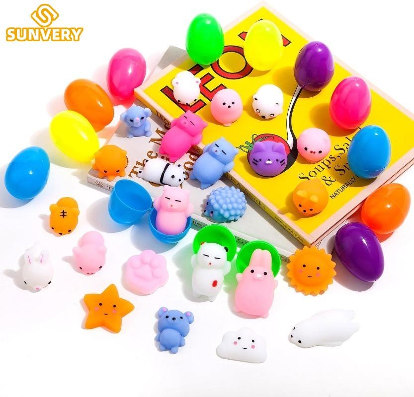 Party Favors Bulk hi Squishy Toy Mystery Prefilled Easter Eggs Squishies Toy for Easter Eggs Fillers School Classroom Prizes
