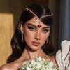 Rhinestone Wedding Hairband with Earrings Sparkling Rhinestone Forehead Jewelry for Women Party Hair Jewelry Accessories