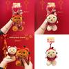 New Year Plush Bear Keychain With Sweater Design For Bag Decoration
