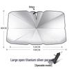 Titanium Silver Folding Car Sunshade - UV and Heat Protection for Windshield