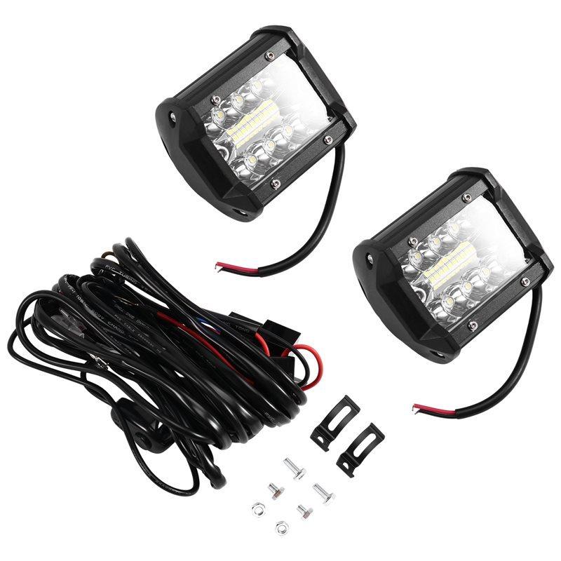 AA92-4 Inch Pod Lights Spot Flood Combo Pod Lights For Truck Tractor Excavator Boat Fog Driving Off Road Lights