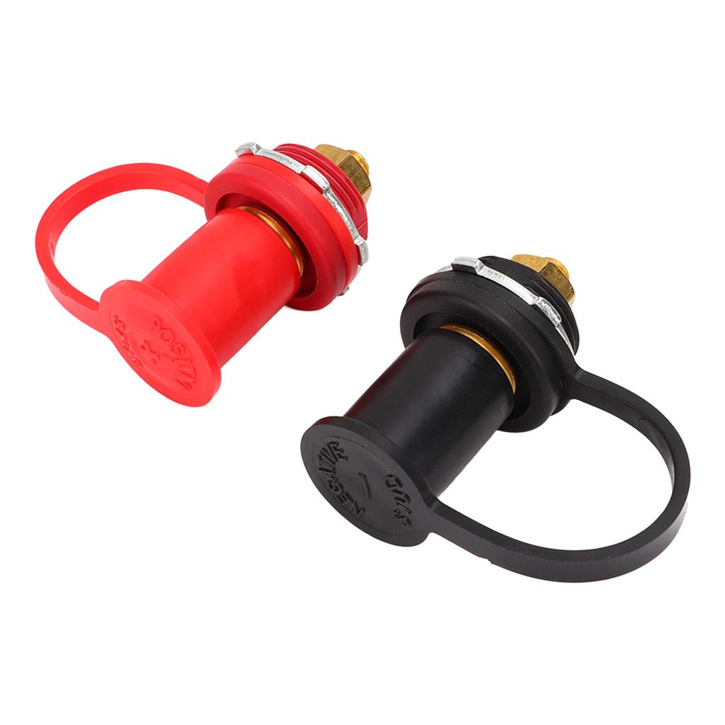 1 Pair 3 8 Inch Stud Black Red Car Battery Charger Post Brass Remote Battery Terminal for Trucks Boats ATVs