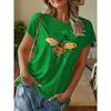 [Vibrant T-Shirt] Vibrant Lightweight Women's Casual Loose Fit Short Sleeve T-Shirt | Crew Neck, Floral Graphic, Summer Top for Casual Attire