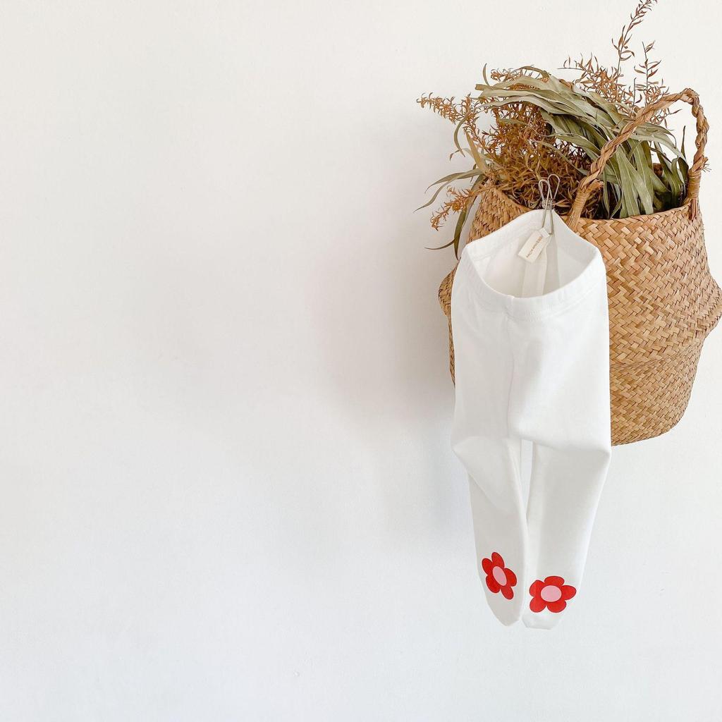 Colanți de bumbac cu flori drăguțe de desene animate pentru bebeluși, toamna 2024