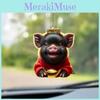 Acrylic Black Charming Pig Car Accessory For Elegant Vehicle Interior Decoration