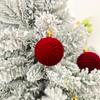 30-Piece 6cm Velvet Flocked Christmas Tree Ornament Set