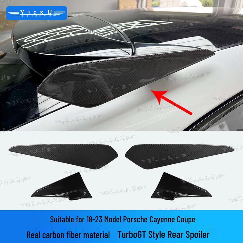Porsche Cayenne 9Y0 Carbon Fiber Rear Spoiler & Middle Wing for 2018-2025 Models