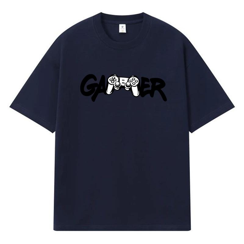 2026 Game Controller Printed Graphic Streetwear Y2k Harajuku Clothes 100% Cotton T Shirt Casual Oversized Summer Men T-shirt