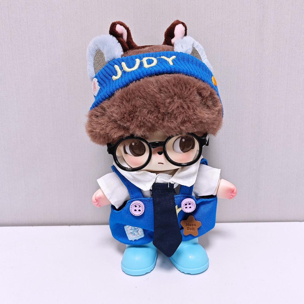 DIMOO WORLD Baby Clothes Blue Star Bone Suspenders Pants Suit Handsome Fashion Doll Clothes