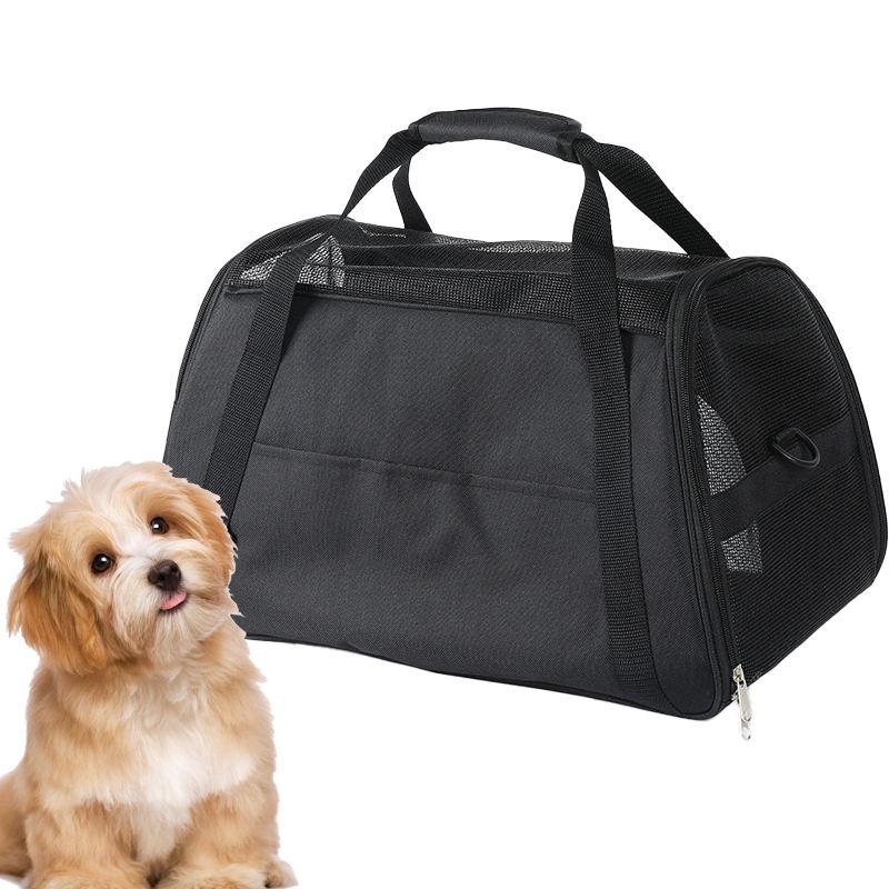Portable Oxford Material Pet Cat and Dog Carrier Backpack Foldable Mesh Breathable Pets Transport Bag with Accessories