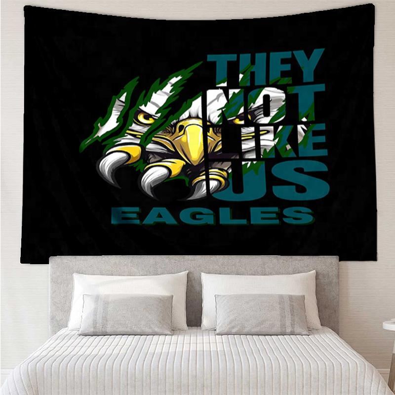 Eagles Print Tapestry, Backdrop, Easy Setup, Ideal for Bedroom, Office & Living Room, with Aesthetic Wall Hanging Decor.