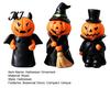 Small Desktop Sculpture 3Pcs Halloween Pumpkin Ghost Figurine, Resin Spooky Tabletop Decor Festival Party for Home Bookshelf And Tiered Tray,