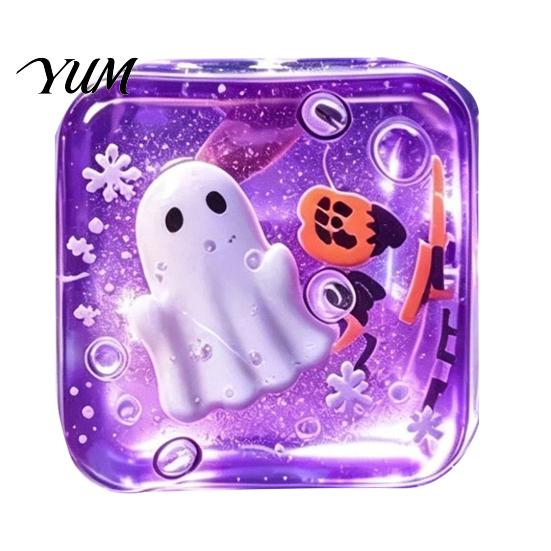 Stress Relief Toy for Halloween Christmas, Anxiety Reduction Ice Cube Squeeze Relieving Toy, Slow Rising Clear Sensory Holiday Gift Rebound