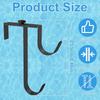 2Pcs Double Hook Pool Pole Hanger Metal Fence Hooks Sturdy Pool Pole Fixing Hooks  Hanging Hose