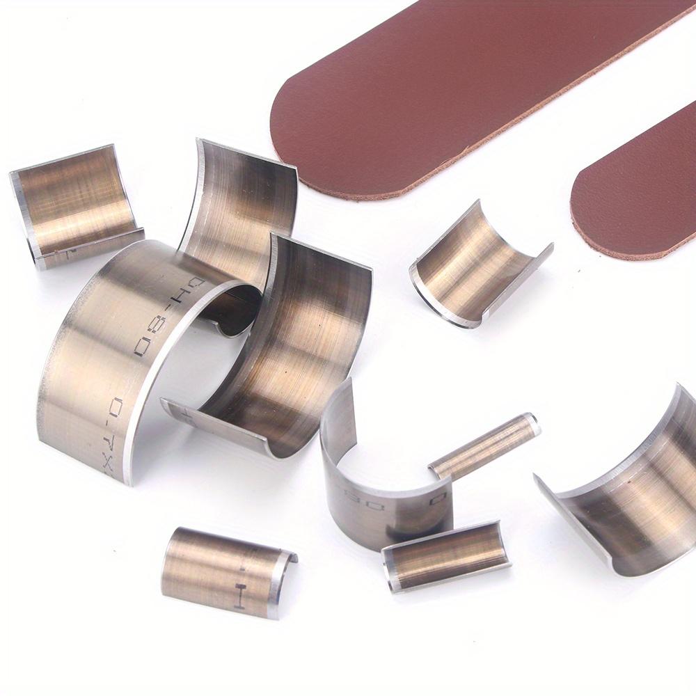10pc Half Circle Punching Die, Belt Tail Puncher, Leather Bag Shoulder Tail Punching Tool, C-Type Hole Cutting Die Head Mold