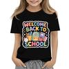 Children's Casual and Fashionable Round-Neck Printed Short-Sleeve Top for Back-to-School