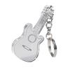 1/5Pcs Rose Guitar Keychain 2D Mini Guitar Charm Key Chain