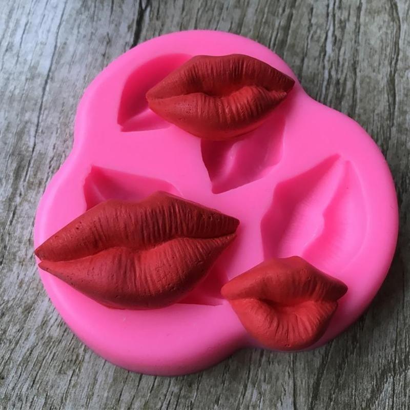 New Creative Design Lips Shape Sugar Mold Fondant Silicone Cake Mold Cake Decorating Tool Suitable Home Kitchen Supplies