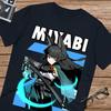 Anime Miyabi ZZZ Zenless T-Shirt Größe S - 5XL Schwarz Größe S - 5XL Unisex T-Shirt