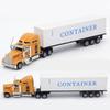 1:65 Alloy Truck Model Realistic Simulated Detailed American Super Long Transport Truck Model for Adults
