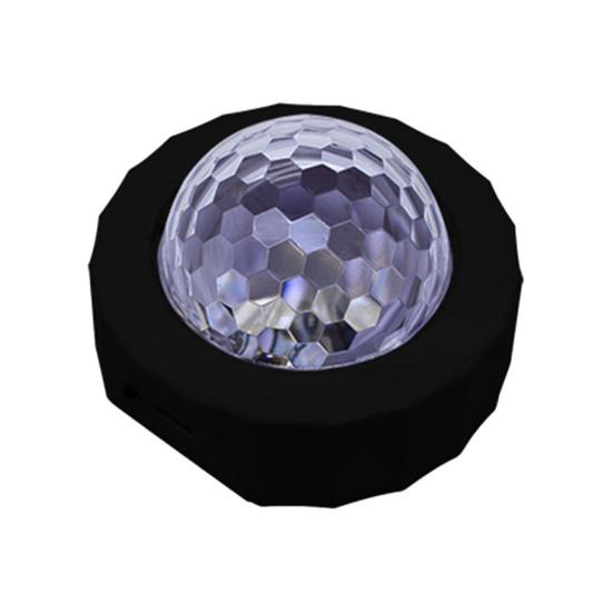 

Регулируемый автомобильный диско-шар, супер яркий, USB-перезаряжаемый, мини-размер, портативный, активируемый звуком, многоцветный автомобильный диско-светильник чёрный