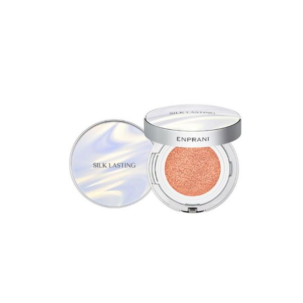 Enprani] Silk Lasting UV Tone Up Sun Cushion Set SPF50+ PA++++ (Main 15g + Refill 15g) - Long-lasting Brightening & Sun Care
