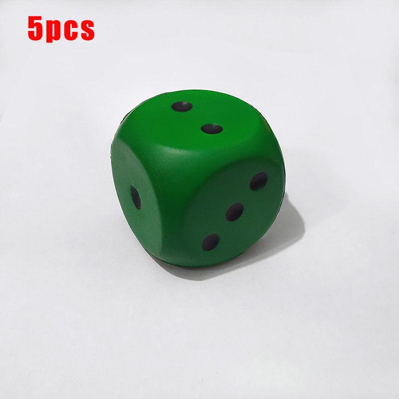 5/10pcs Big Sponge Dice Soft And Elastic Toys Color Solid Point Dice 6cm Cognitive Amusing Props Party Home Garden Game Tool