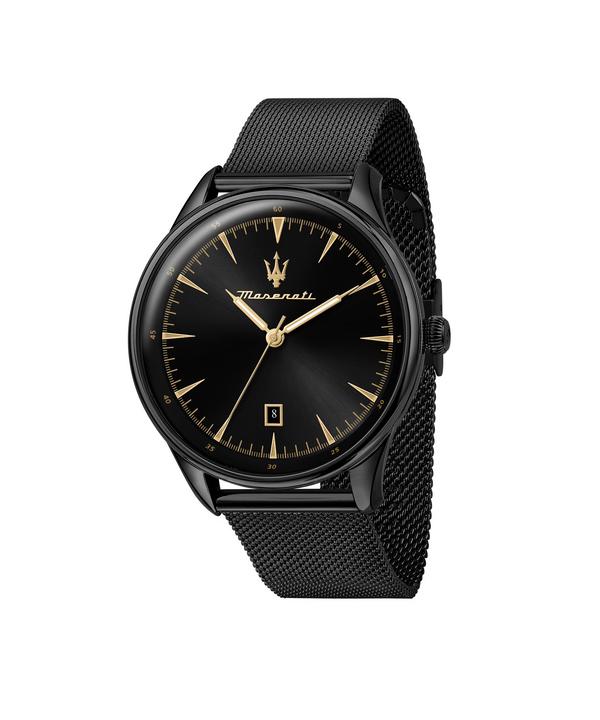 Maserati Tradizione Černý sluneční paprsek Ciferník Quartz R8853146001 100M Pánské hodinky