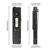 EDC Rechargeable LED Flashlight Type-C Charging Super Bright LED Flashlight COB Work Light Portable Multifunctional Flashlight Waterproof