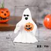 Halloween Funny Creative Gift for Girls - Small Ghoulish Pumpkin Resin Figurine for Tabletop Decoration