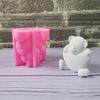 Crochet Heart Bear Silicone Molds for Candle Soap Chocolate Candy Cake Fondant Decoration Cement Gypsum Silicone Molds
