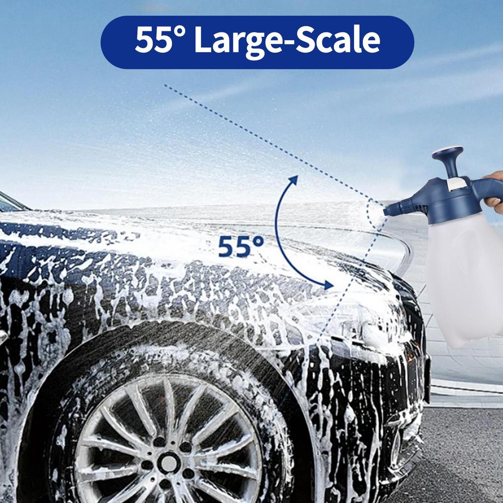 Foam Pump Blaster 68 Oz– Multi-Purpose Hand Pump Foam Sprayer with Dual Adjustable Nozzles + Perfect for Car Washing & Garden Watering