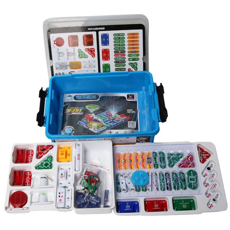 Kids' Electronic Circuit Puzzle Set: 100-Piece Educational Building Blocks for Kindergarten