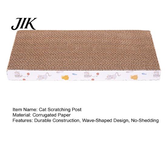Eco Friendly Cat Scratcher Scratching Post No-Shedding High-Density Corrugated Paper Scratch Toy Wave Shape Design Household Reusable Pad