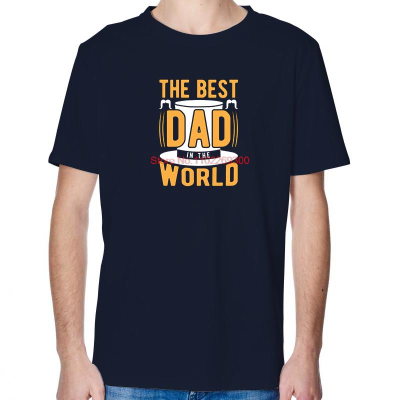 The Best Dad In The World Fashion Printed TShirt Funny Fathers Day Tops  TShirt New Arrival Goods Cotton Short Sleeve TShirt