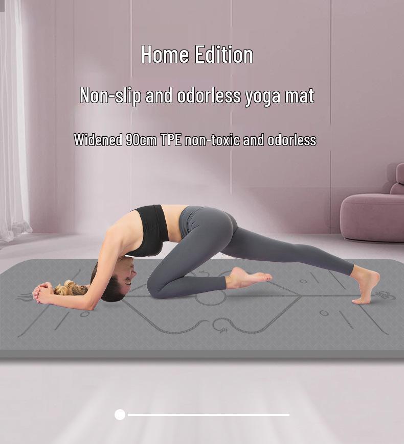 2024 Professional Non-Slip Yoga Mat: Thick, Soundproof, Extended Length for Fitness and Silent Jump Rope Exercises