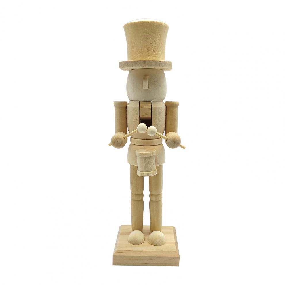 Soldat Casse-Noisette Non Peint Ornement Soldat en Bois Peinture DIY Figurine Soldat Casse-Noisette pour Décor de Noël Cadeau de Fête