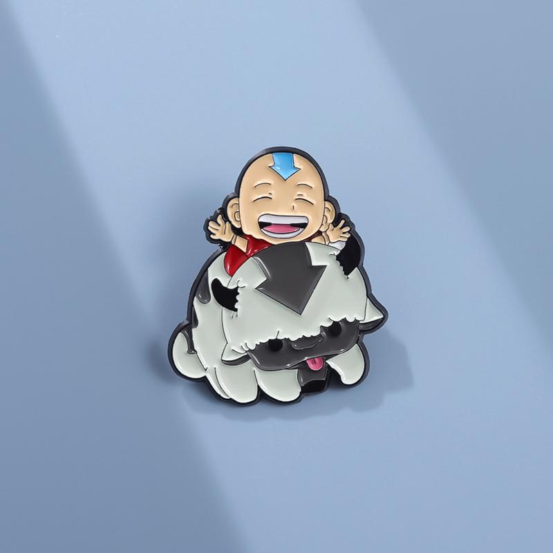 Anime Boy Buffalo Enamel Pins Custom TV Series Brooches Lapel Badges Cartoon Funny Jewelry Gift for Fans Friends