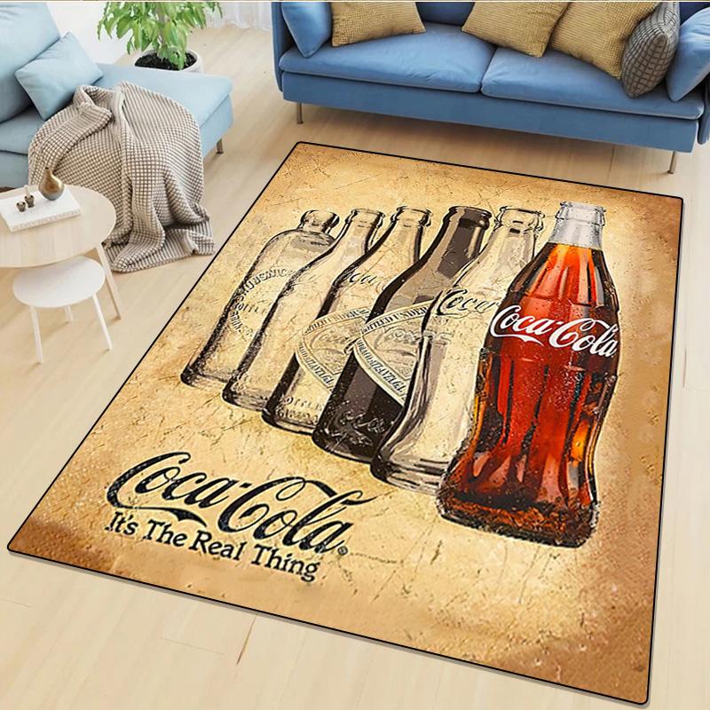 Coca Cola Print Rug - Home Decoration Carpet For Living Room Bedroom Flooring Computer Chair Area Rug