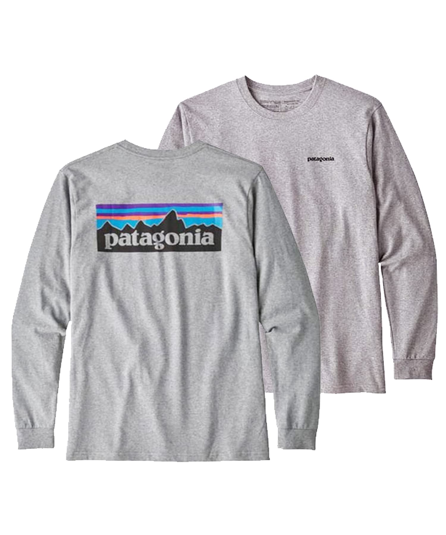 

Мужская футболка с длинным рукавом Patagonia, обычного кроя, серая, размер L, меланжевая, [Б/У]