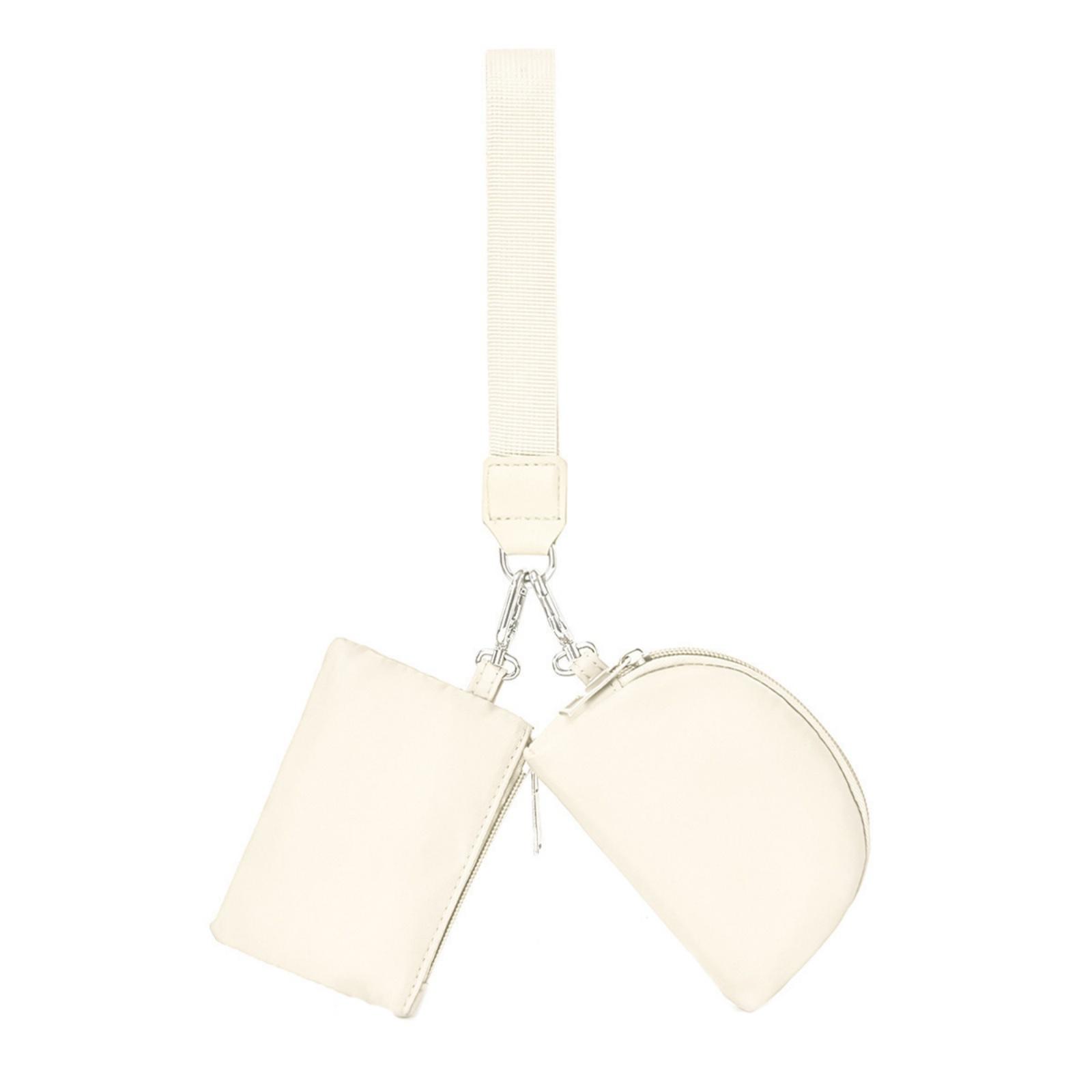 Маленькая портативная двойная сумочка-кошелек на запястье, съемный карман-кошелек для монет, подарки для женщин, для улицы, маленькая сумочка-кошелек для банковских карт бежевый