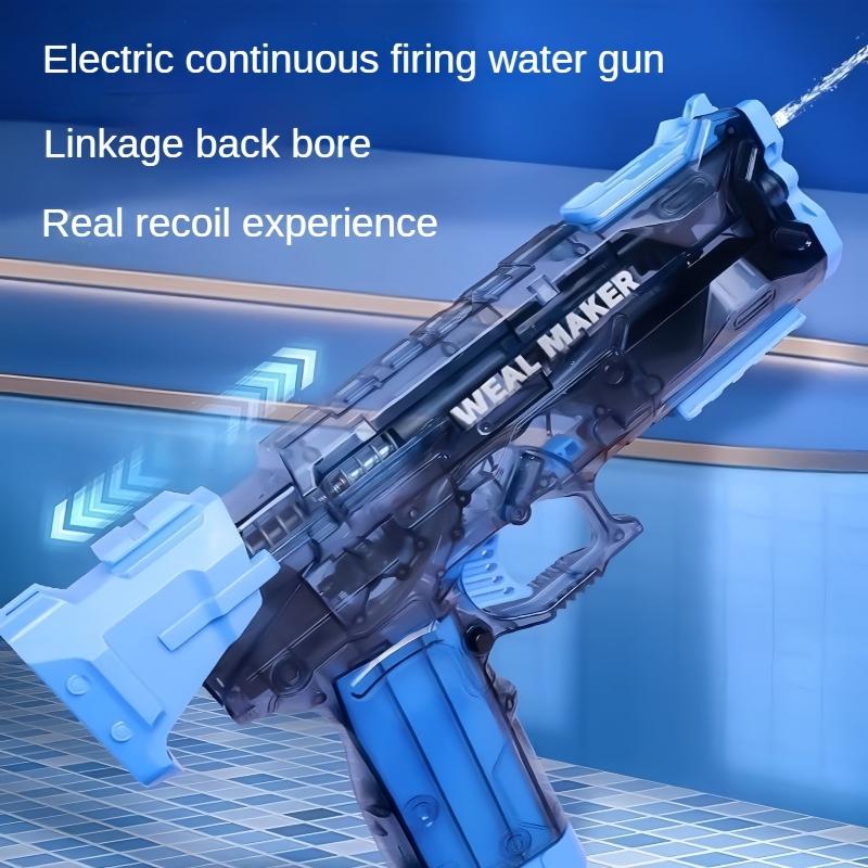 Children Continuous Firing Electric Water Gun Toys Kids Transparent Bursts High-Pressure Strong Automatic Water Spray Guns Gifts