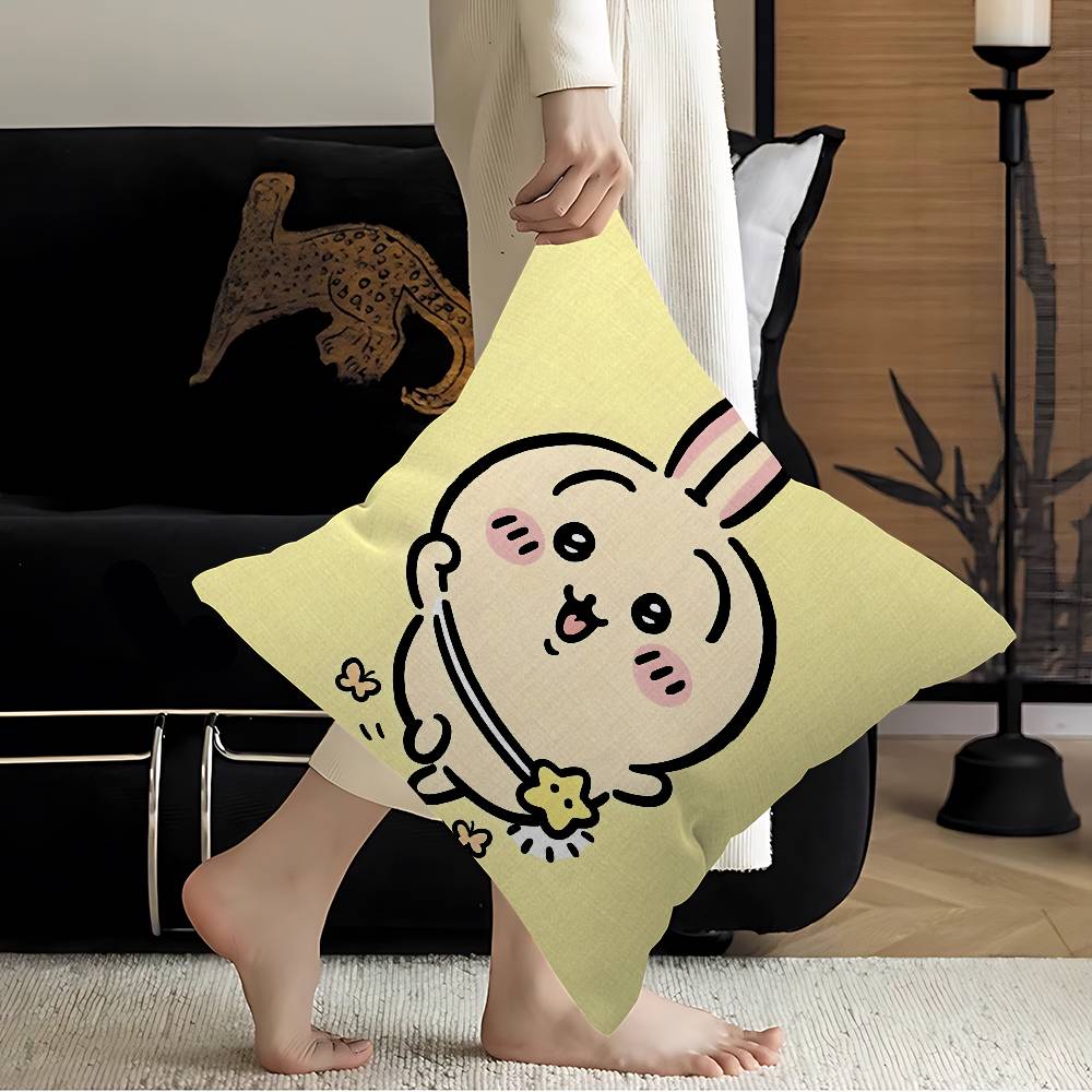 Fashion UUsagi Cartoon Cushion Cover Inches Farmhouse Decor Home Throw Pillow Covers for Couch Decorations
