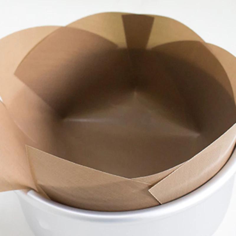 Round Cake Baking Mat Non-Stick Cake Tin Liner Baking Pan Sheet Home Reusable Baking Tarpaulin Heat Resistant Oil Paper BBQ Pad