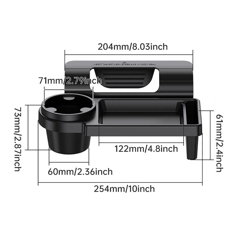 Anti-drop Car Cup Holder Phone Mount Hanging Storage Pocket Tray for Car Door Window Long Drive Essentials