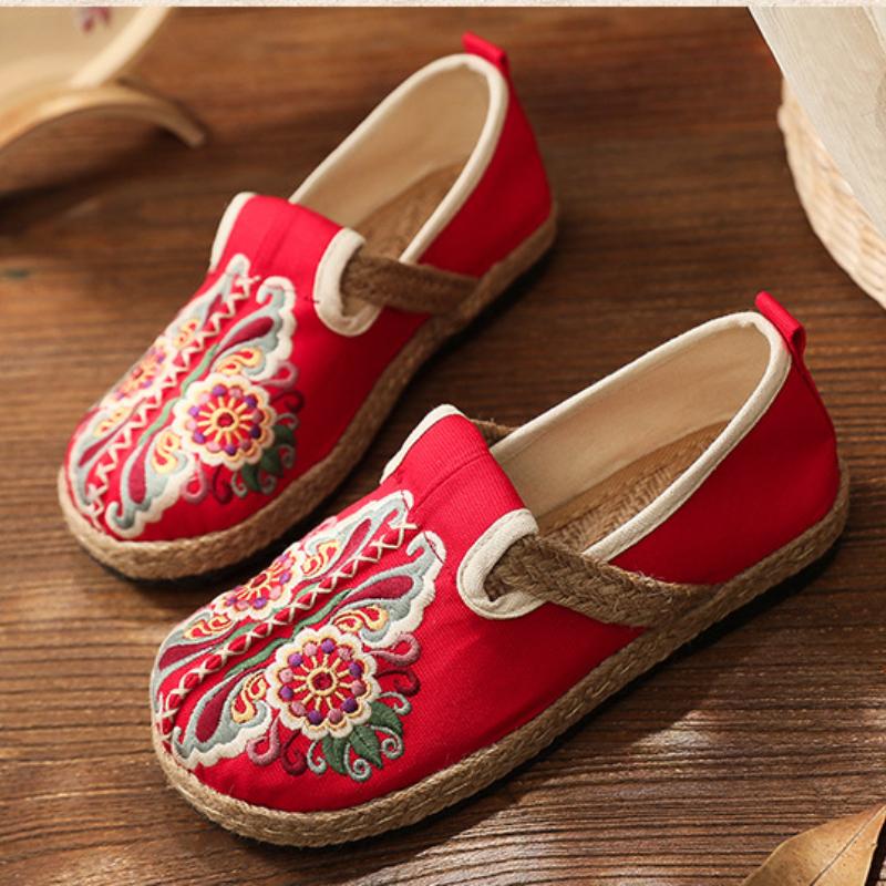 Zapatillas Ethnic Casual Shoe 2026 Autumn New Breathable Embroidered Shoe Round Toe Sports Shoe Hanfu Shoe Women Shoe Flats Shoe